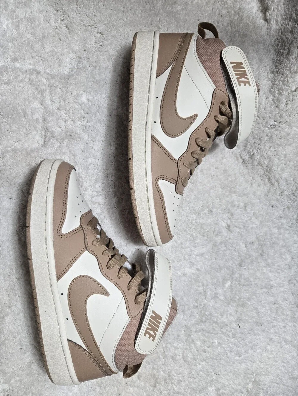 Nike Court Borough Mid 2 GS Pale Ivory Kids Youth Casual Shoes CD7782-125 Sz 5